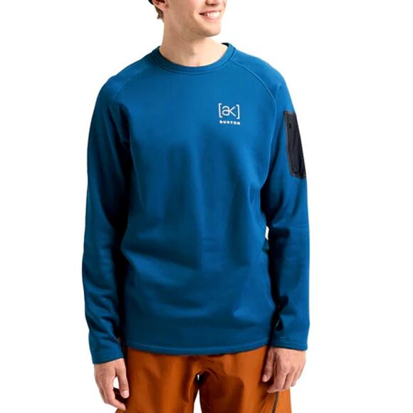 Burton Tops - Burton [ak] Blue Teal Baker Stretch Crewneck Fleece Sweatshirt Size XXL